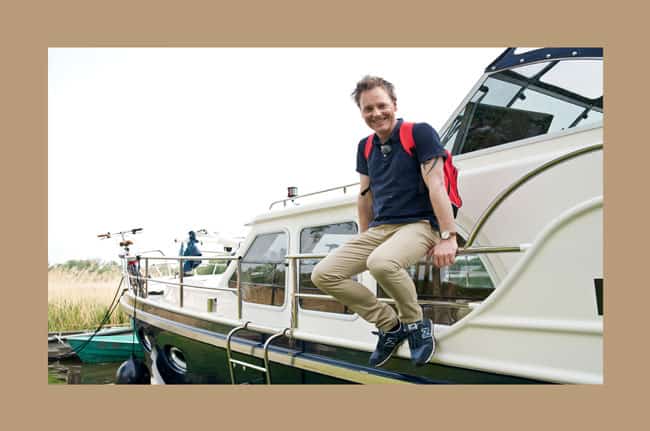Wunderschoen-WDR-Hausboot Unterwegs mit dem Hausboot bei der Fernsehsendung Wunderschön